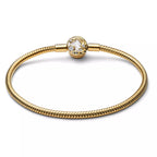Disney x Pandora Fantasyland Castle Snake Chain Bracelet gold gold-plated Bracelet by The Alternative Bead. Your Jewelry Retailer from Germany