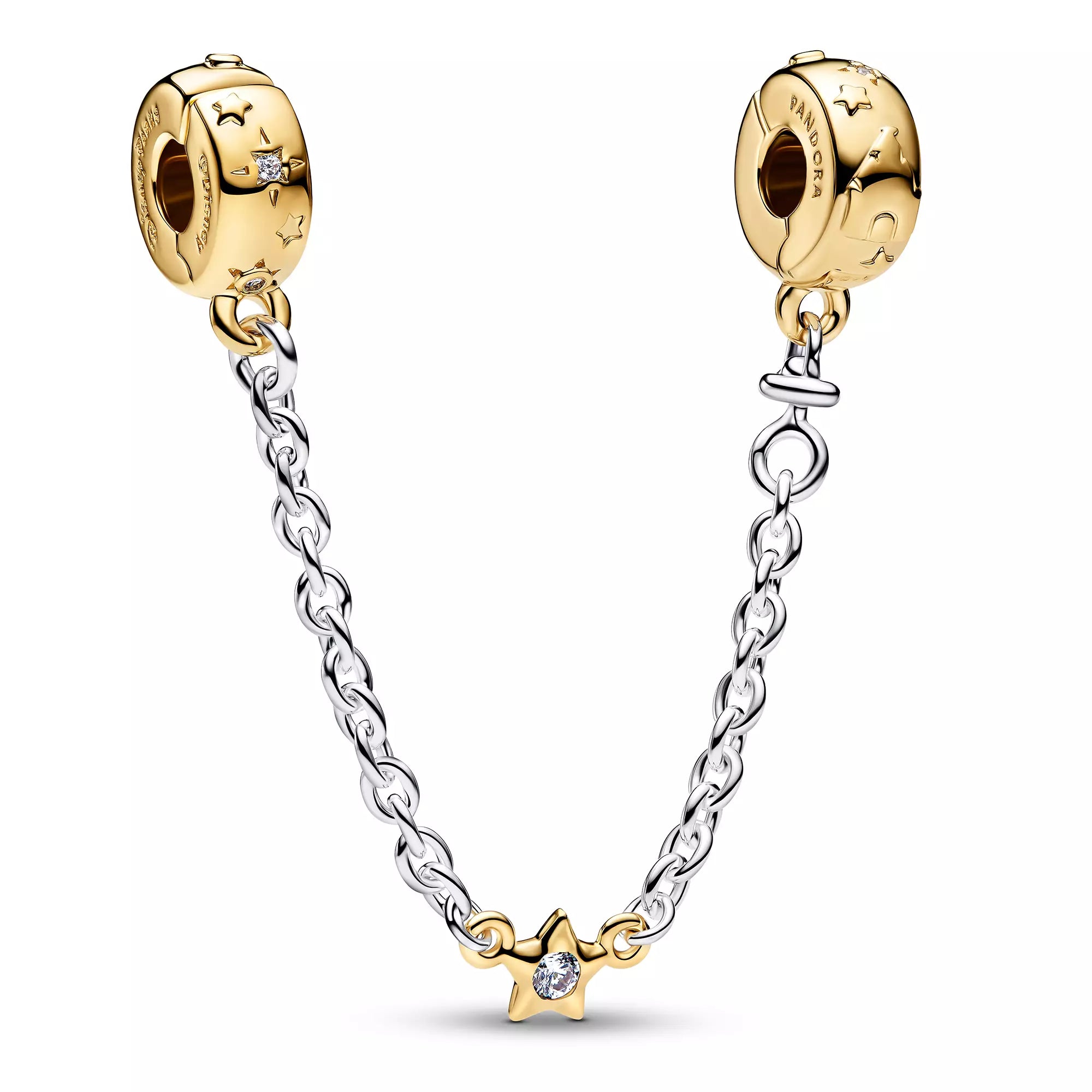 Disney x Pandora Fantasyland Castle Safety Chain silver; gold sterling-silver; gold-plated Safety Chain by The Alternative Bead. Your Jewelry Retailer from Germany