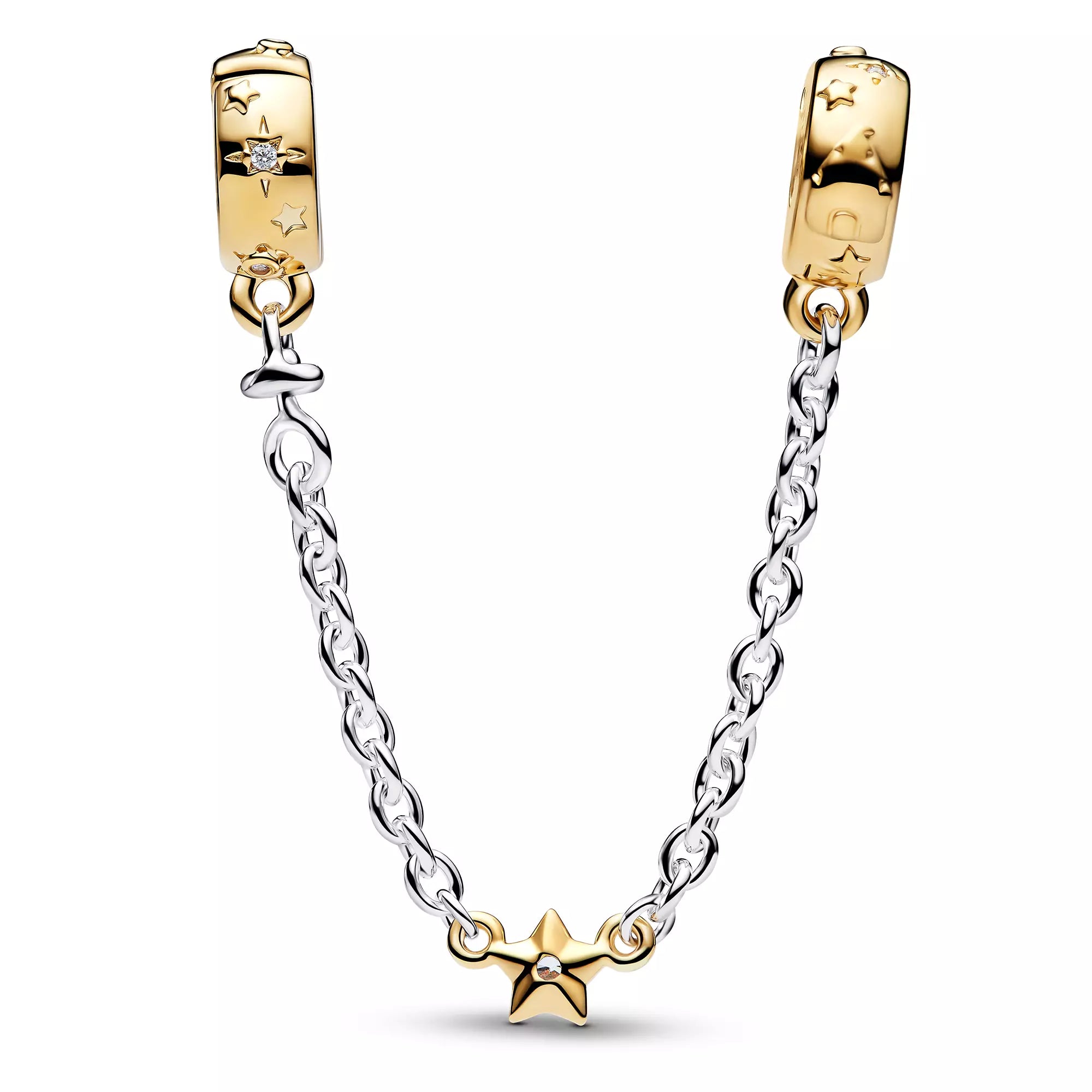 Disney x Pandora Fantasyland Castle Safety Chain silver; gold sterling-silver; gold-plated Safety Chain by The Alternative Bead. Your Jewelry Retailer from Germany