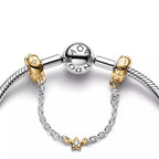 Disney x Pandora Fantasyland Castle Safety Chain silver; gold sterling-silver; gold-plated Safety Chain by The Alternative Bead. Your Jewelry Retailer from Germany
