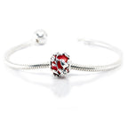 Aurora Charm Lover’s Song - Red Bead silver; red sterling-silver; glass Bead by The Alternative Bead. Your official Aurora Charm Retailer from Germany