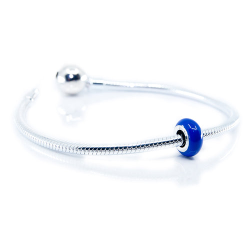 Aurora Charm Indigo Universal Enamel Stopper blue sterling-silver; enamel Stopper by The Alternative Bead. Your official Aurora Charm Retailer from Germany