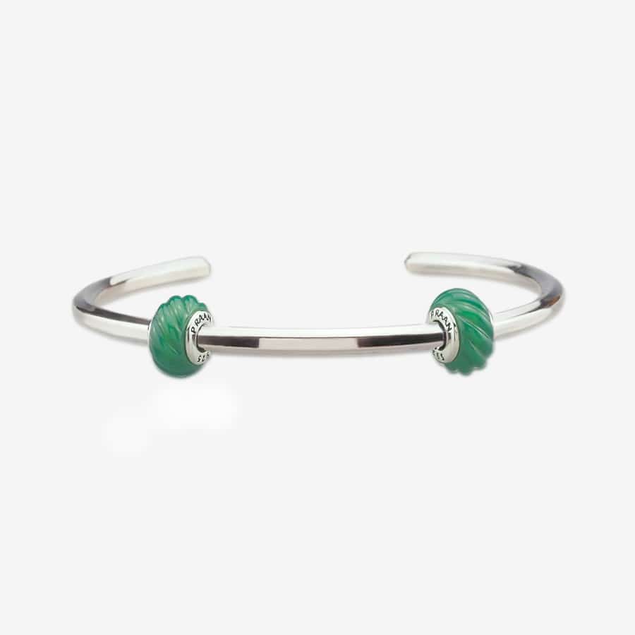 Praan Dark Emerald Crystal Stopper Charms green natural-stone Stopper by The Alternative Bead. Your official Praan Retailer from Germany