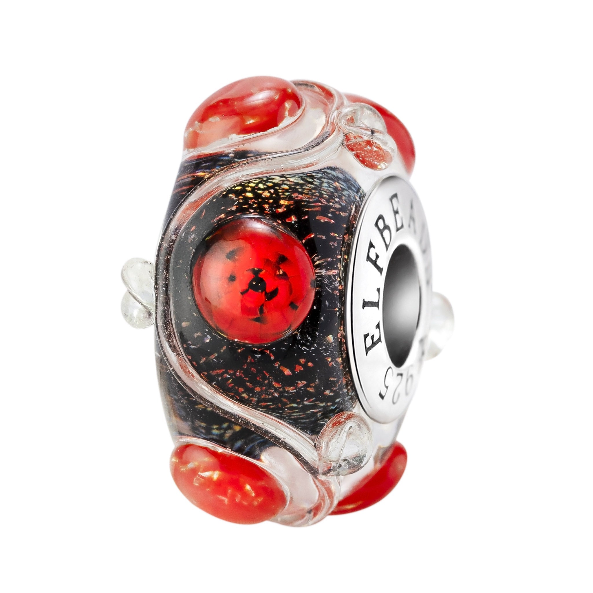 Elfbeads Dark Galaxy Bloom red glass Bead by The Alternative Bead. Your official Elfbeads Retailer from Germany