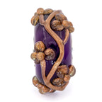 Elfbeads Darkberry Golddust Flowertwig purple; gold glass Bead by The Alternative Bead. Your official Elfbeads Retailer from Germany