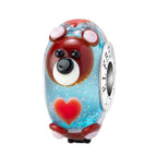 Elfbeads Daydream Bear Hug blue; pink glass Bead by The Alternative Bead. Your official Elfbeads Retailer from Germany