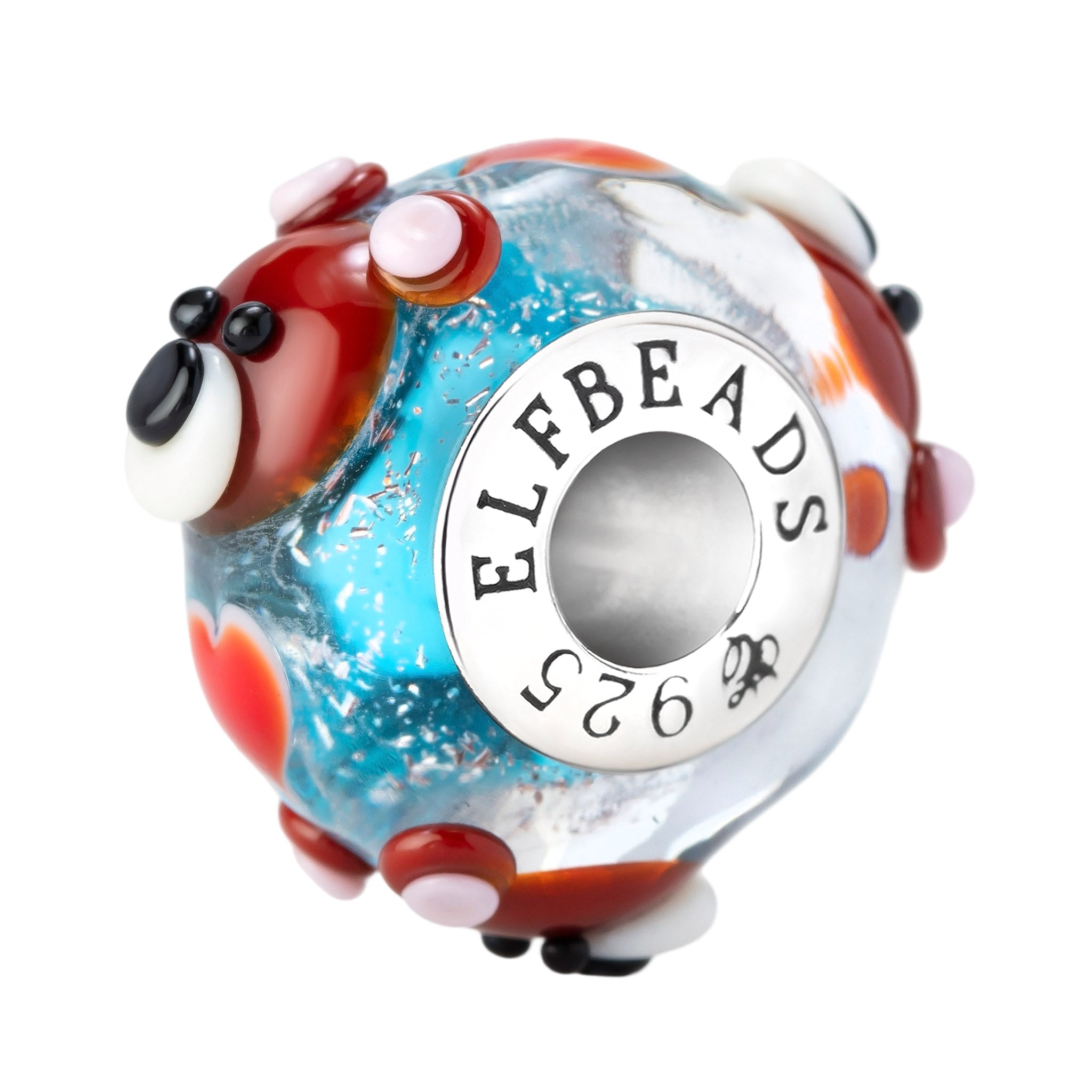 Elfbeads Daydream Bear Hug blue; pink glass Bead by The Alternative Bead. Your official Elfbeads Retailer from Germany