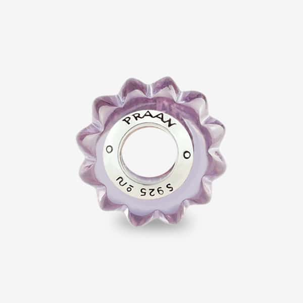 Praan Dewberry Crystal Craved Charm purple crystal Bead by The Alternative Bead. Your official Praan Retailer from Germany