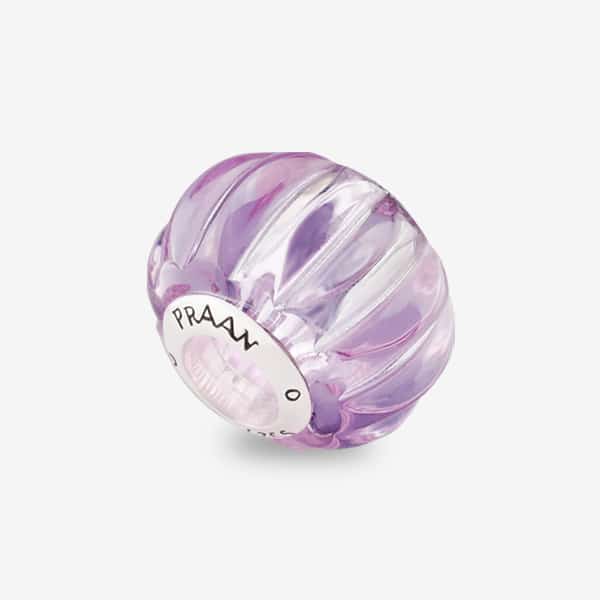 Praan Dewberry Crystal Craved Charm purple crystal Bead by The Alternative Bead. Your official Praan Retailer from Germany