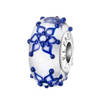 Elfbeads Diamond Snowflakes Starlight silver; blue glass Bead by The Alternative Bead. Your official Elfbeads Retailer from Germany