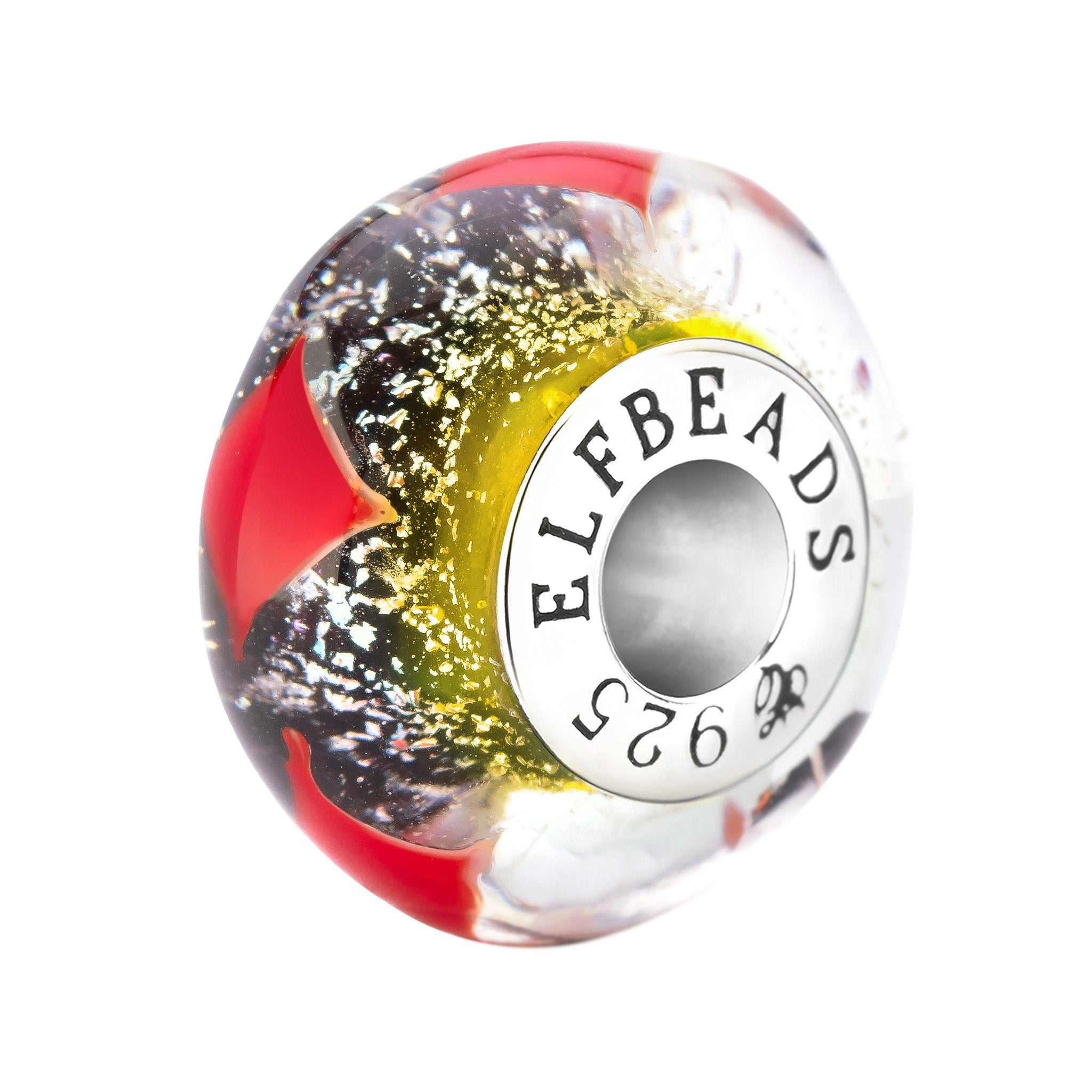Elfbeads Diamonds of Luck yellow; black glass Bead by The Alternative Bead. Your official Elfbeads Retailer from Germany