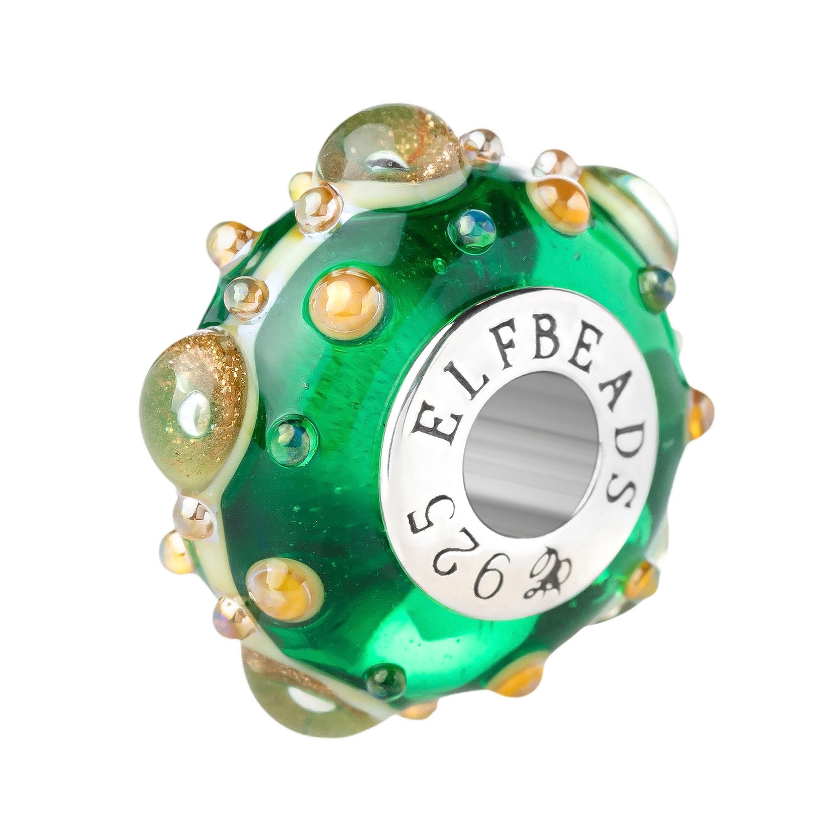 Elfbeads Dragon Eyes Rebirth green glass Bead by The Alternative Bead. Your official Elfbeads Retailer from Germany