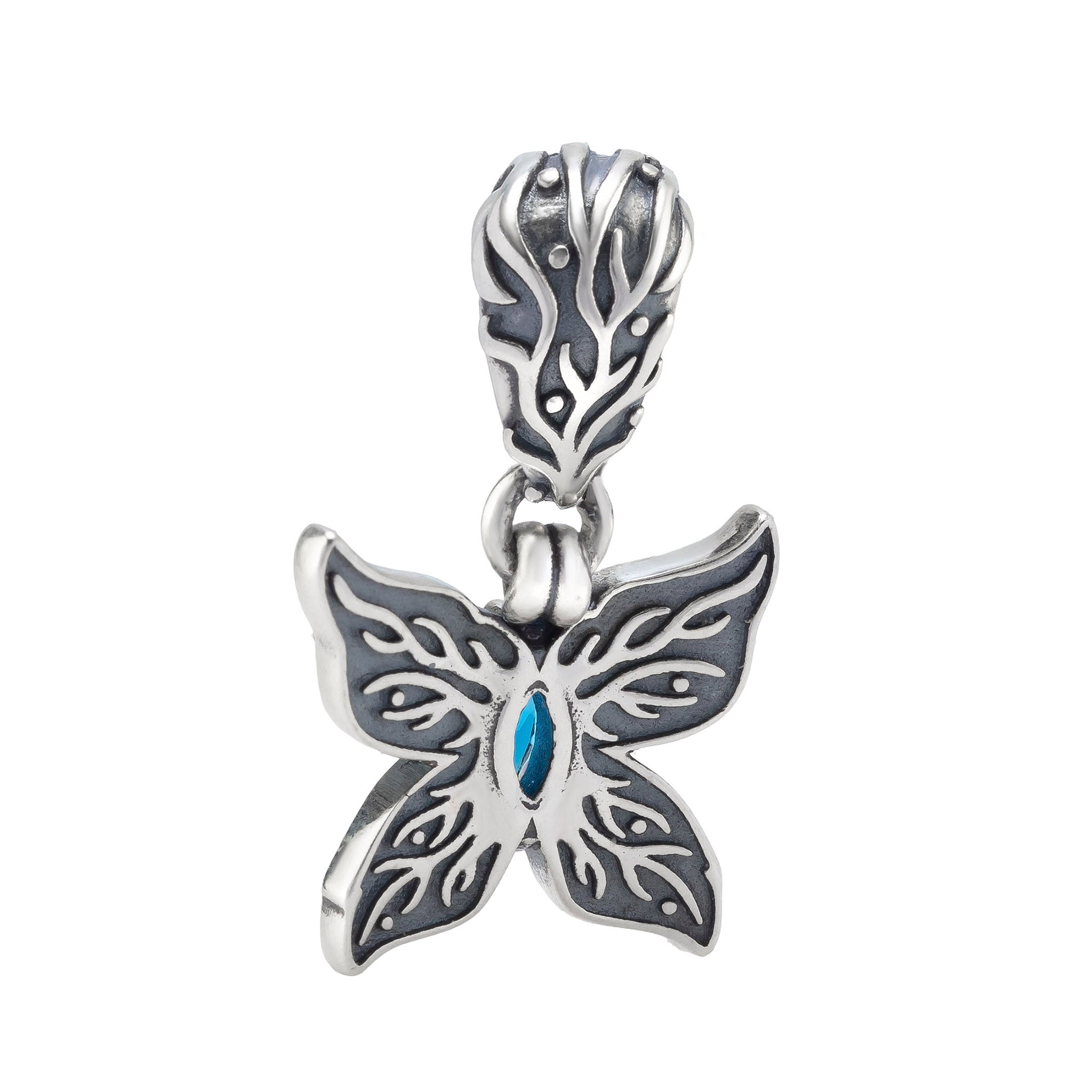 Elfbeads Dreaming Butterfly Dangle silver; blue sterling-silver Dangle by The Alternative Bead. Your official Elfbeads Retailer from Germany