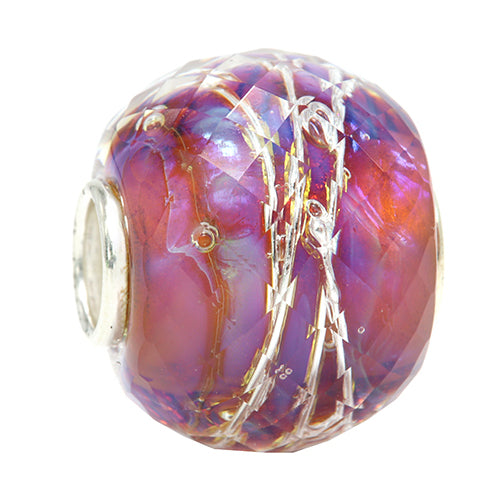 Ogerbeads Dreamtime Wired Sphere purple and orange glass Bead by The Alternative Bead. Your official Ogerbeads Retailer from Germany