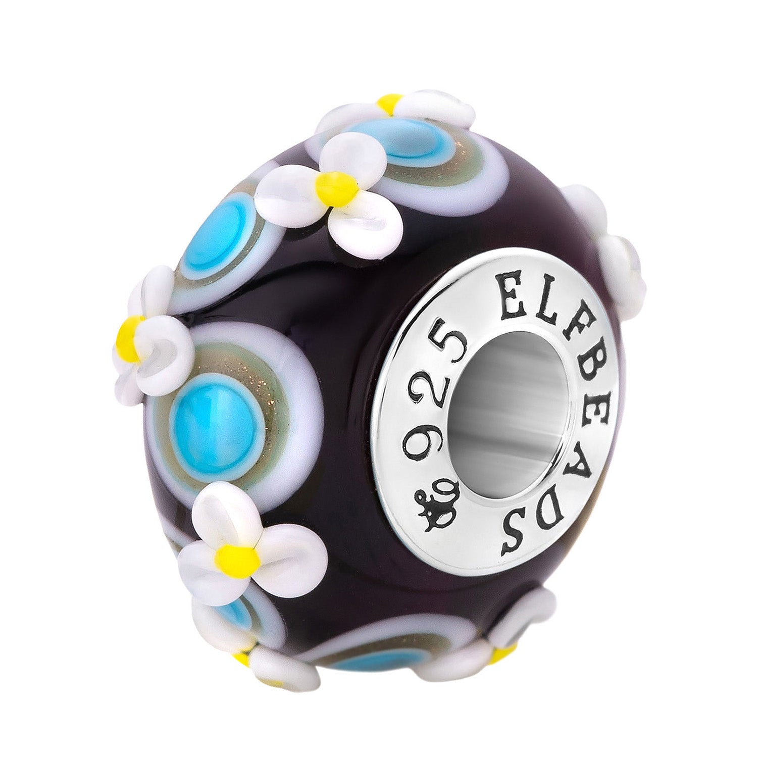 Elfbeads Easter Blossoms Midnight black glass Bead by The Alternative Bead. Your official Elfbeads Retailer from Germany