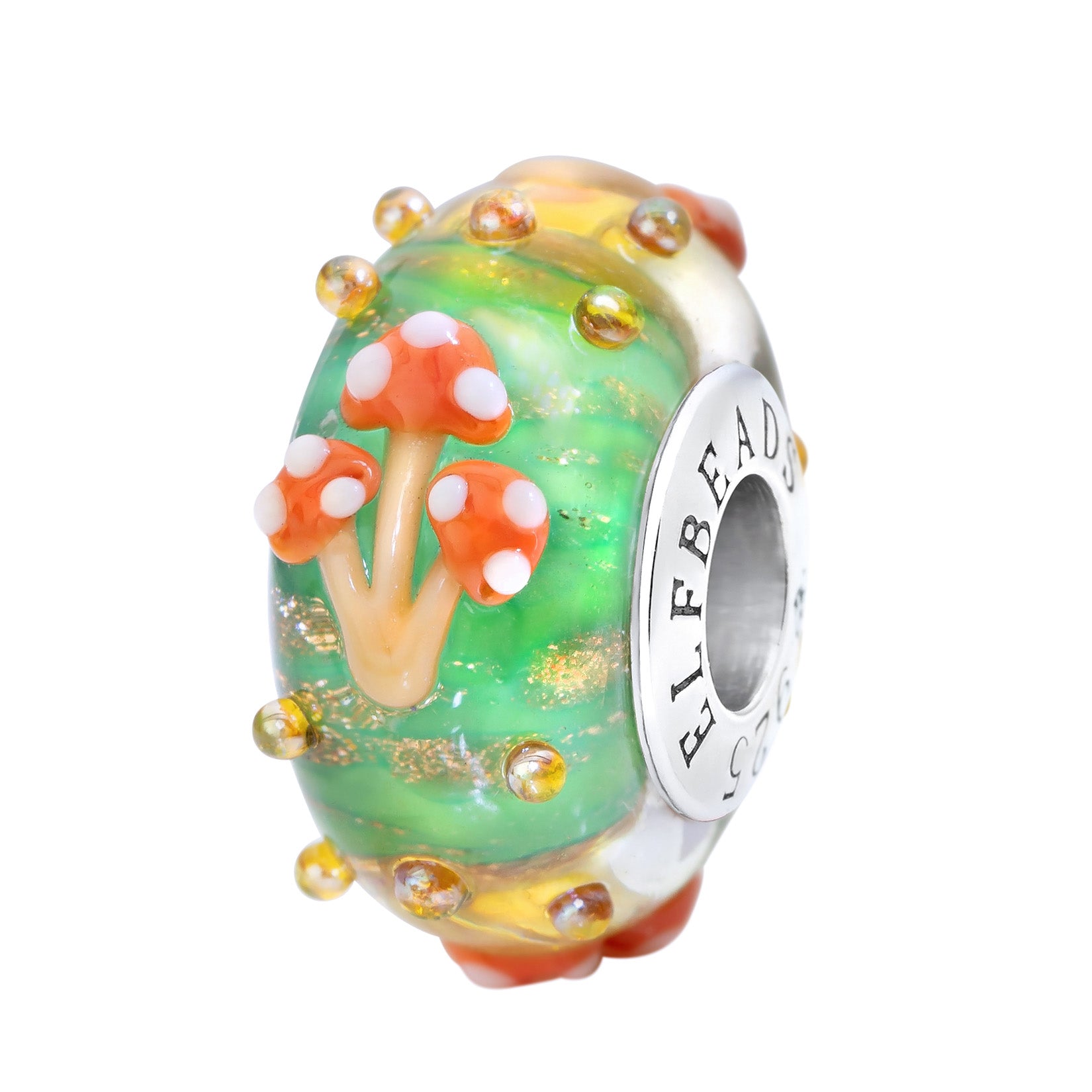 Elfbeads Enchanted Forest Elixir-Orange green; orange glass Bead by The Alternative Bead. Your official Elfbeads Retailer from Germany