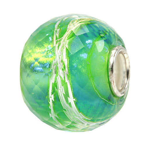 Ogerbeads Fairy Garden Wired Sphere green glass Bead by The Alternative Bead. Your official Ogerbeads Retailer from Germany