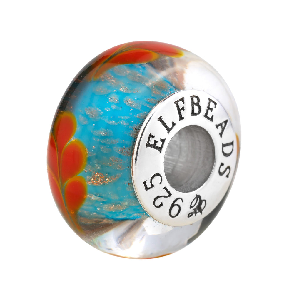 Elfbeads Fall Sky Leaves Golddust  glass Bead by The Alternative Bead. Your official Elfbeads Retailer from Germany