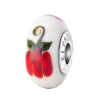 Elfbeads Festive Bell Peppers white; silver glass Bead by The Alternative Bead. Your official Elfbeads Retailer from Germany