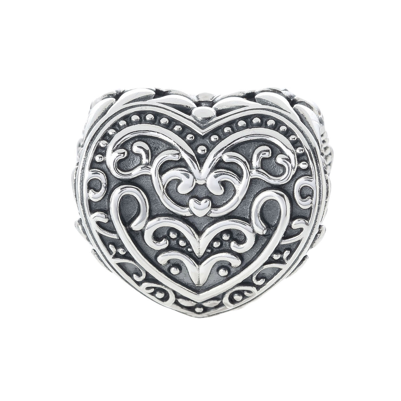 Silver Elfbeads Filigree Heart Charm by The Alternative Bead 