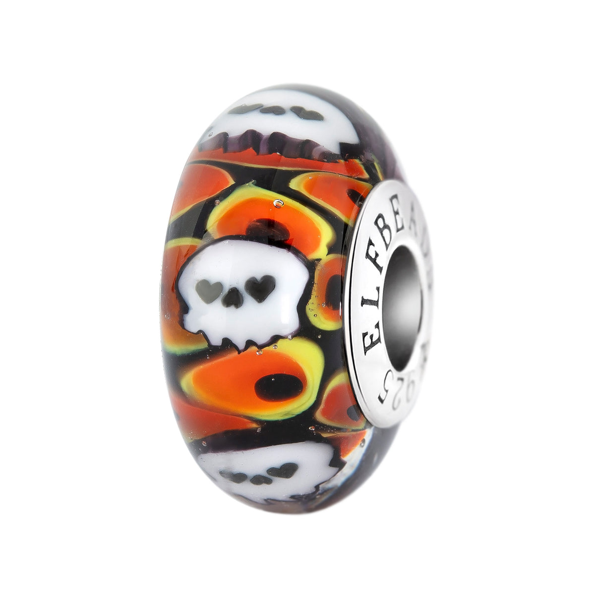 Elfbeads Fire Skulls orange glass Bead by The Alternative Bead. Your official Elfbeads Retailer from Germany