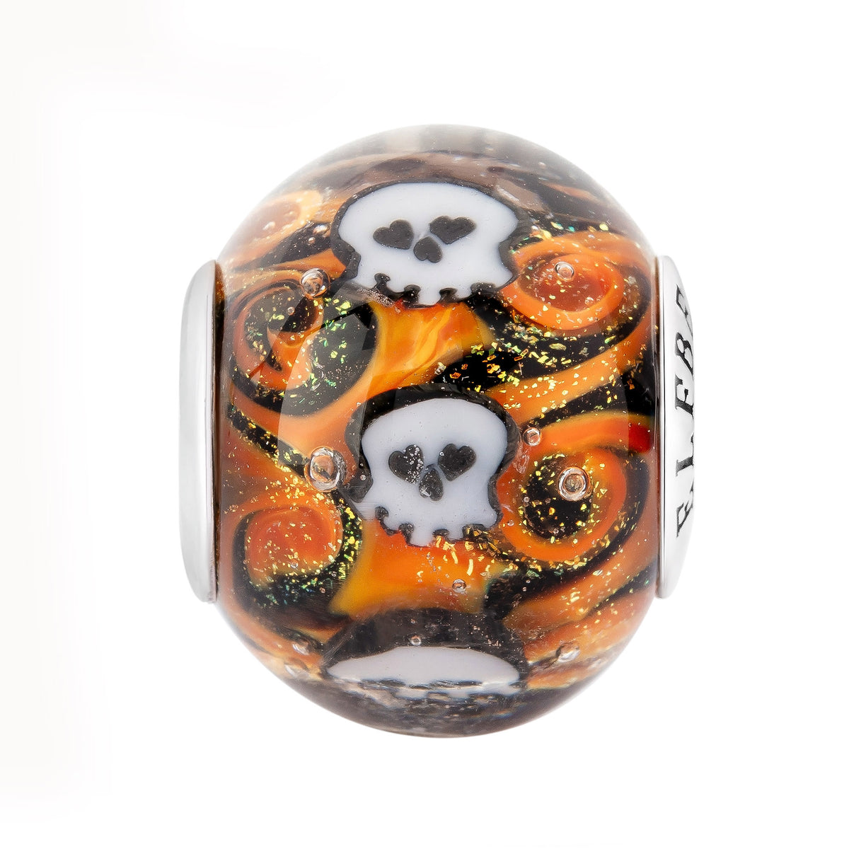 Elfbeads Fire Skulls World orange glass Bead by The Alternative Bead. Your official Elfbeads Retailer from Germany