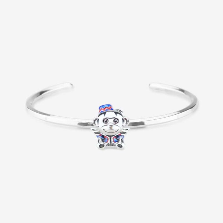 Praan Flying Winged Monkey Charm silver and multicolor sterling-silver Bead by The Alternative Bead. Your official Praan Retailer from Germany