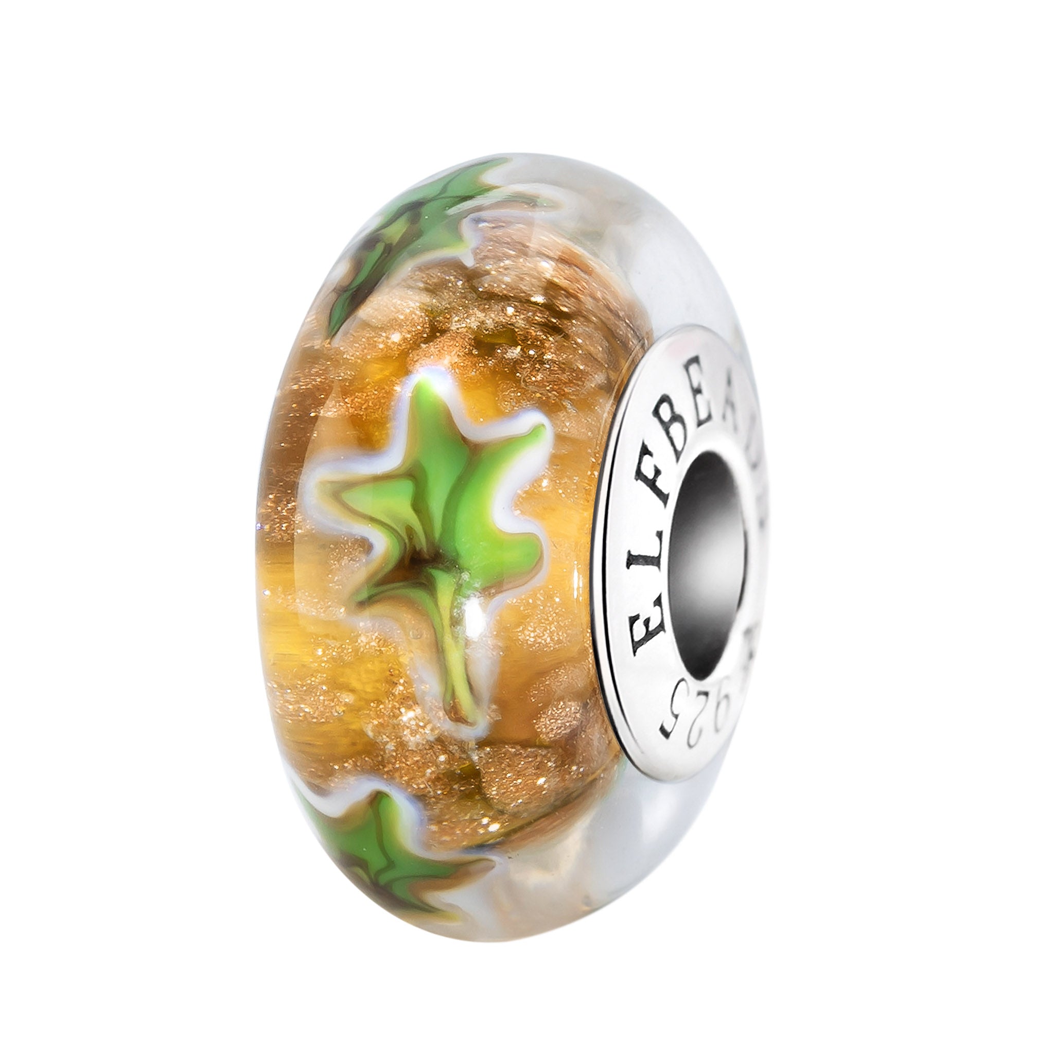 Elfbeads Forest Amberlight brown; green glass Bead by The Alternative Bead. Your official Elfbeads Retailer from Germany