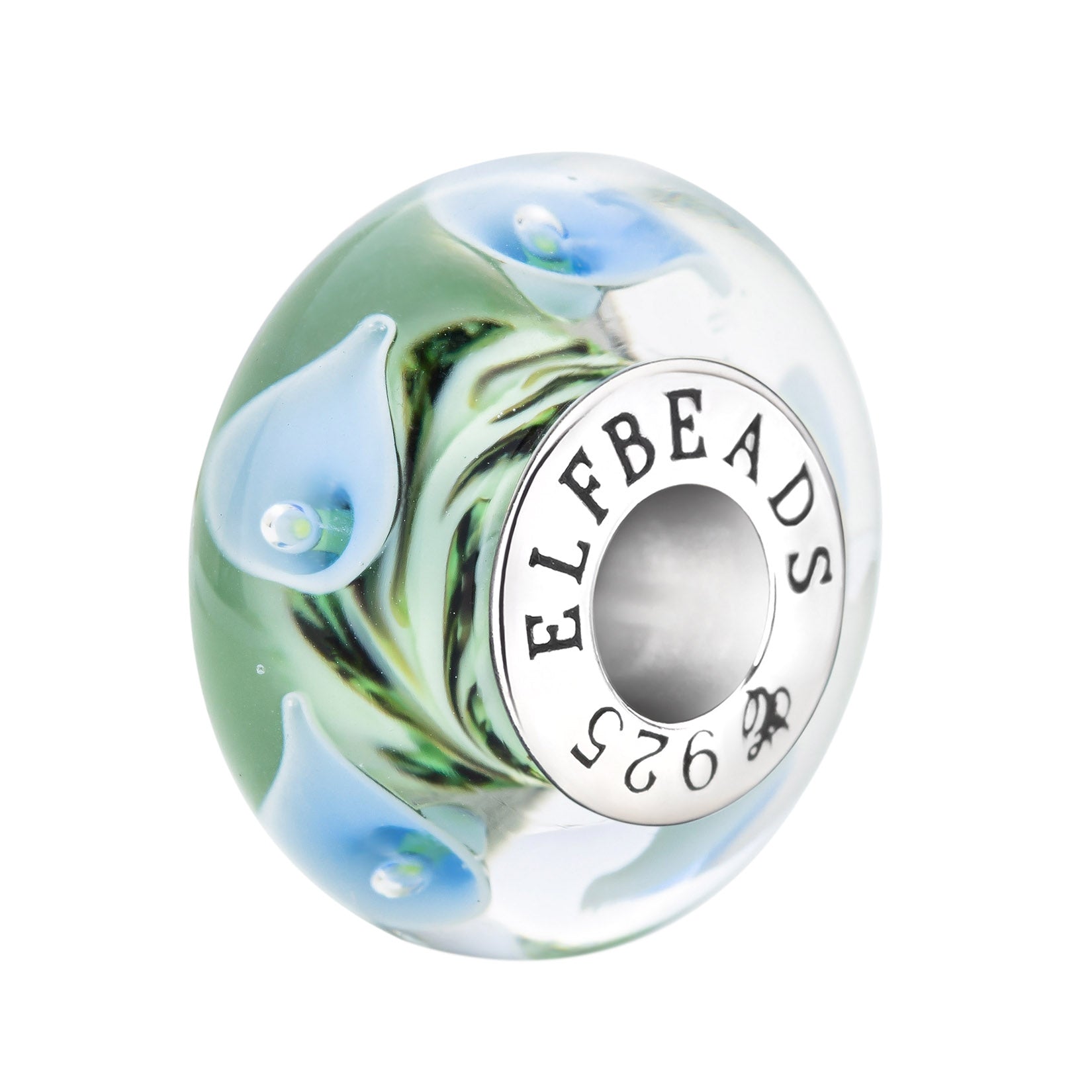 Elfbeads Forever Lilies-Harmony green glass Bead by The Alternative Bead. Your official Elfbeads Retailer from Germany