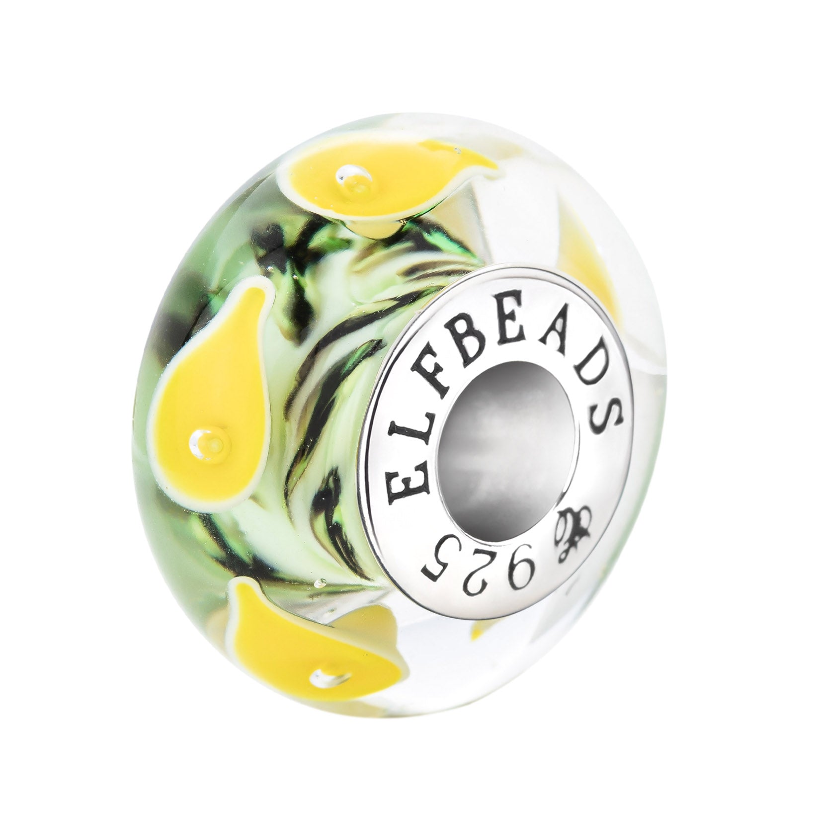 Elfbeads Forever Lilies-Joy yellow glass Bead by The Alternative Bead. Your official Elfbeads Retailer from Germany