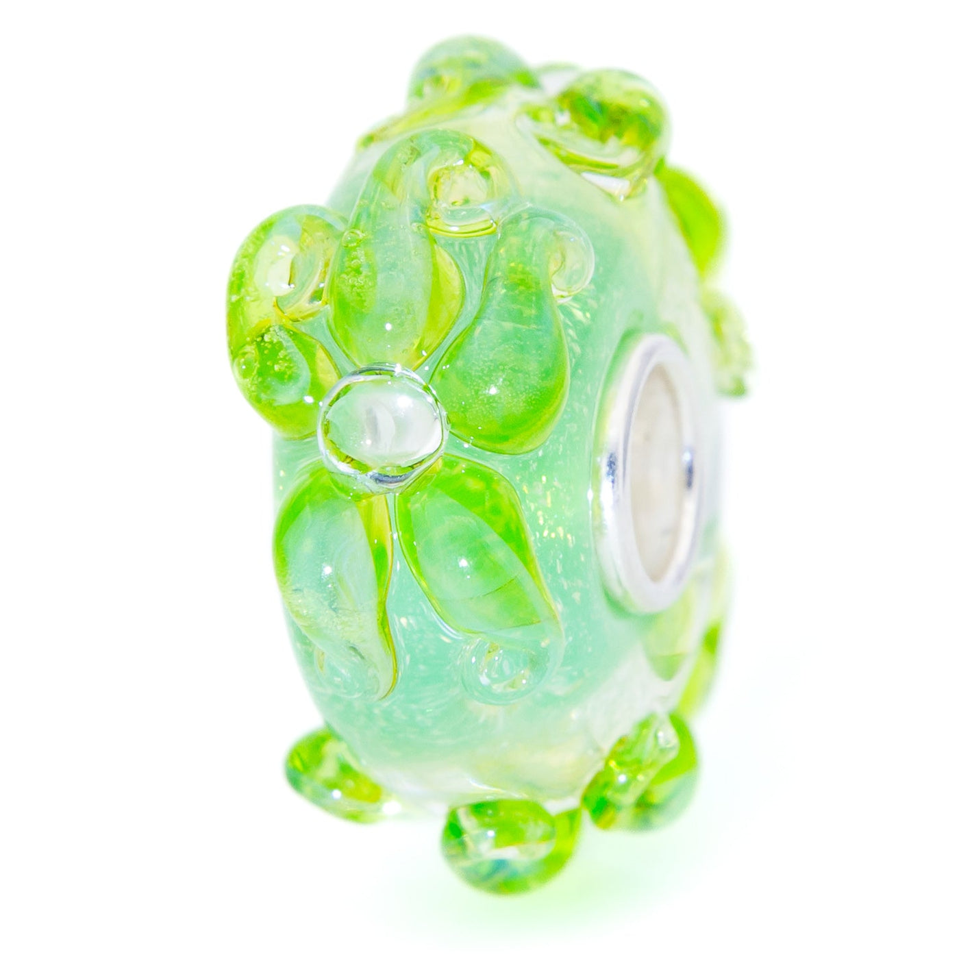 Elfbeads Fresh Green Edelweiss  glass Bead by The Alternative Bead. Your official Elfbeads Retailer from Germany