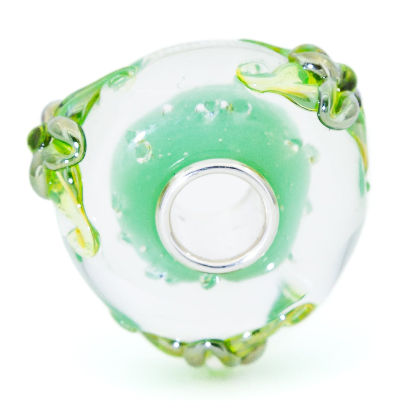 Elfbeads Fresh Green Gold Lilies Monroe  glass Bead by The Alternative Bead. Your official Elfbeads Retailer from Germany