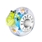 Elfbeads Frog's Kiss blue; green; white glass Bead by The Alternative Bead. Your official Elfbeads Retailer from Germany