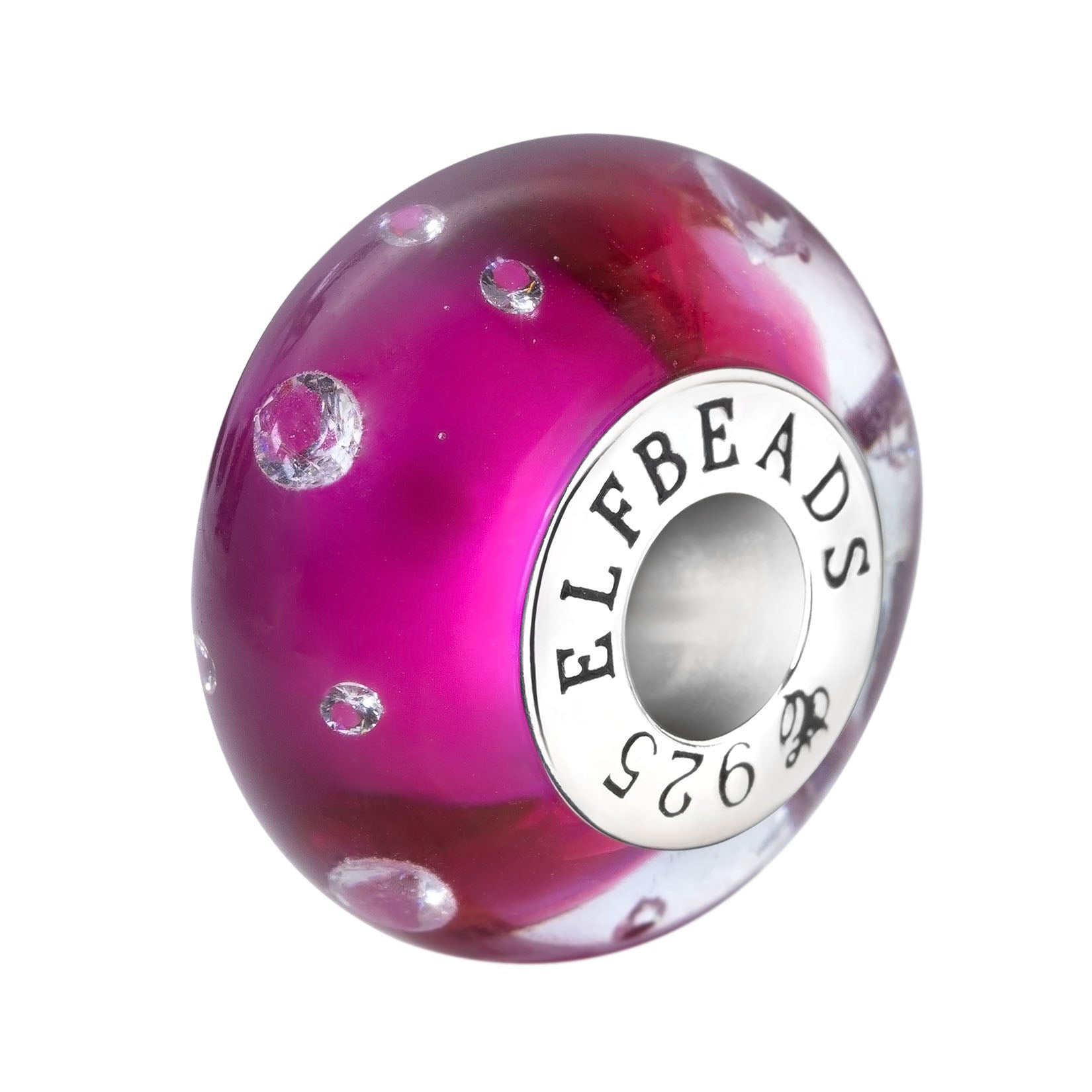 Elfbeads Fuchsia Monroe pink glass Bead by The Alternative Bead. Your official Elfbeads Retailer from Germany