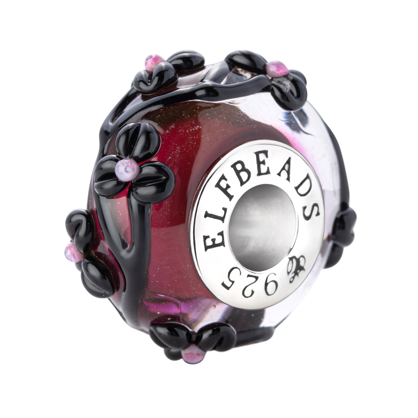 Elfbeads Fuchsia Dream Flowertwig  glass Bead by The Alternative Bead. Your official Elfbeads Retailer from Germany