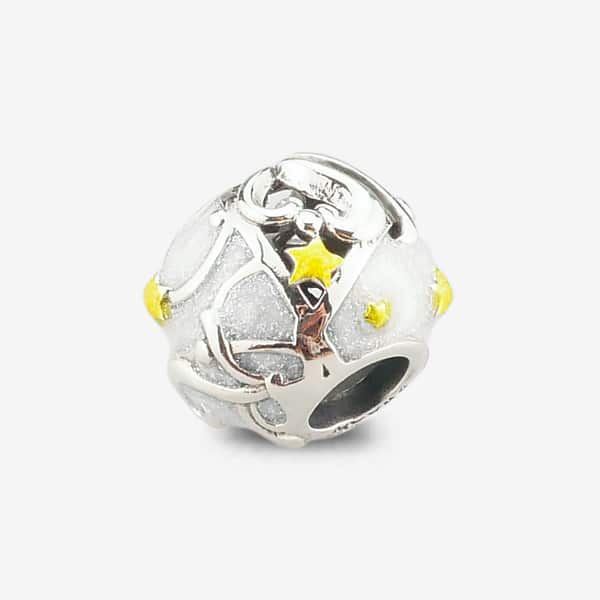 Praan Full Moon Party Silver Charm white sterling-silver Bead by The Alternative Bead. Your official Praan Retailer from Germany