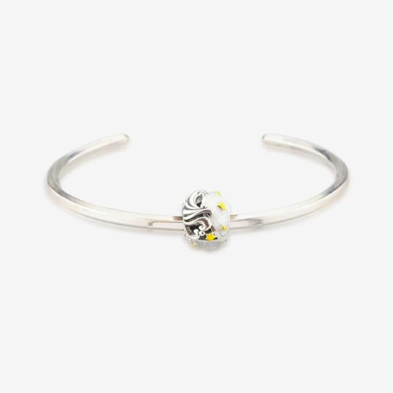 Praan Full Moon Party Silver Charm white sterling-silver Bead by The Alternative Bead. Your official Praan Retailer from Germany