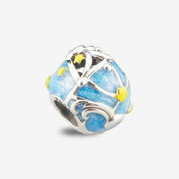 Praan Full Moon Silver Charm blue sterling-silver Bead by The Alternative Bead. Your official Praan Retailer from Germany