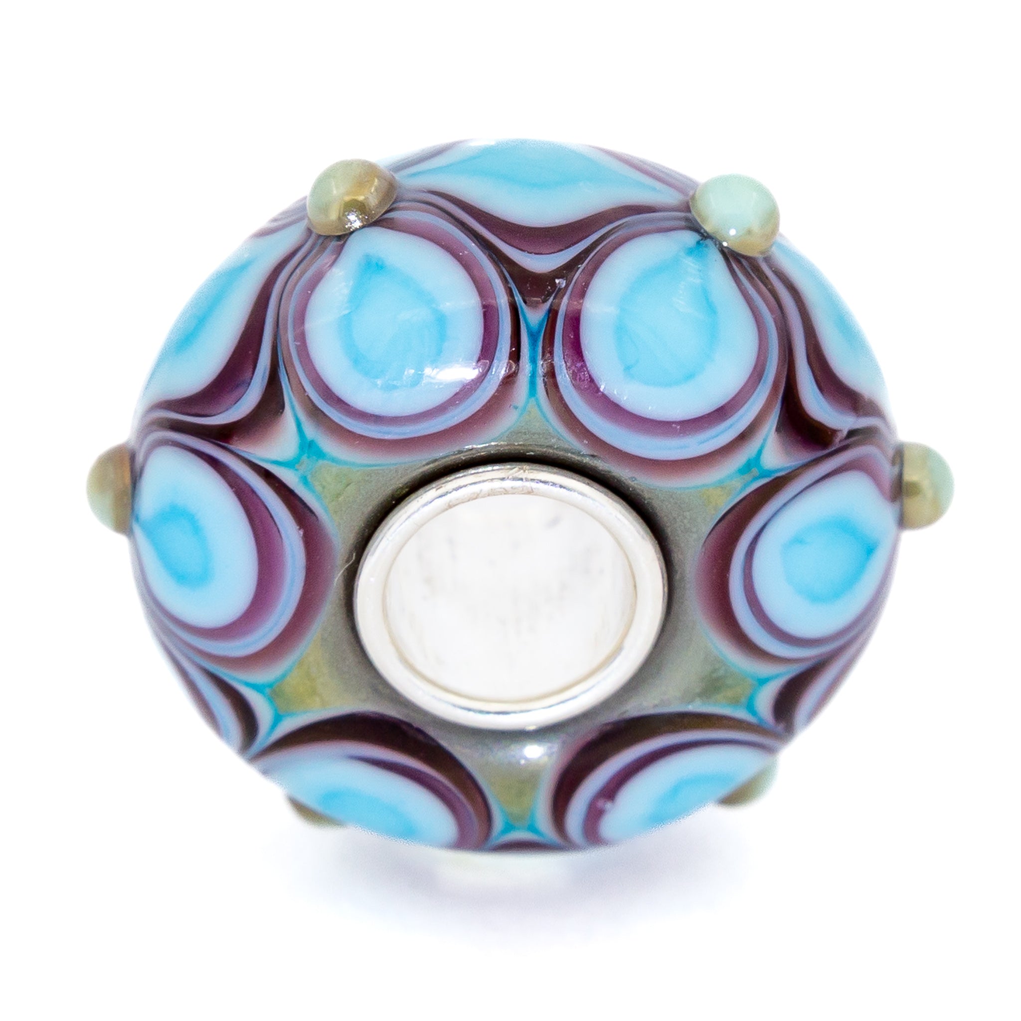 Elfbeads Full Moon Tripetual blue glass Bead by The Alternative Bead. Your official Elfbeads Retailer from Germany