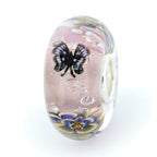 Elfbeads Soft Old Pink Butterfly Monroe pink glass Bead by The Alternative Bead. Your official Elfbeads Retailer from Germany