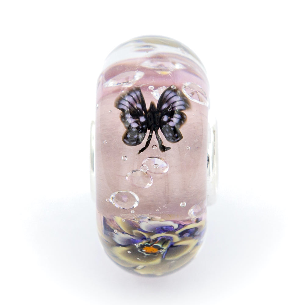 Elfbeads Soft Old Pink Butterfly Monroe pink glass Bead by The Alternative Bead. Your official Elfbeads Retailer from Germany