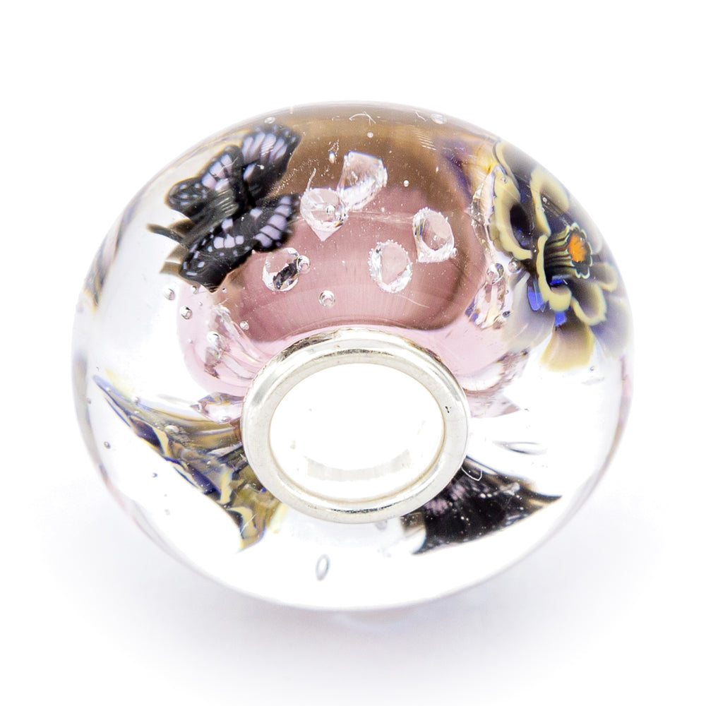 Elfbeads Soft Old Pink Butterfly Monroe pink glass Bead by The Alternative Bead. Your official Elfbeads Retailer from Germany