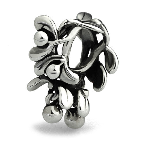 OHM Beads Mistletoe Wreath (GAR032)  sterling-silver Bead The Alternative Bead