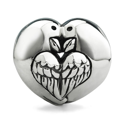 OHM Beads Love Birds (GAR040)  sterling-silver Bead The Alternative Bead