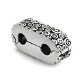 OHM Beads Swirl Connection Duo Lock (GAR111)  sterling-silver Bead The Alternative Bead