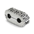 OHM Beads Swirl Connection Duo Lock (GAR111)  sterling-silver Bead The Alternative Bead