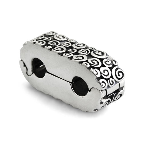 OHM Beads Swirl Connection Duo Lock (GAR111)  sterling-silver Bead The Alternative Bead