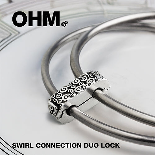 OHM Beads Swirl Connection Duo Lock (GAR111)  sterling-silver Bead The Alternative Bead