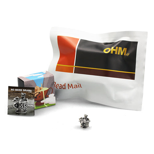 OHM Beads BEADMAIL NO. 38 No More Drama  sterling-silver Bead The Alternative Bead