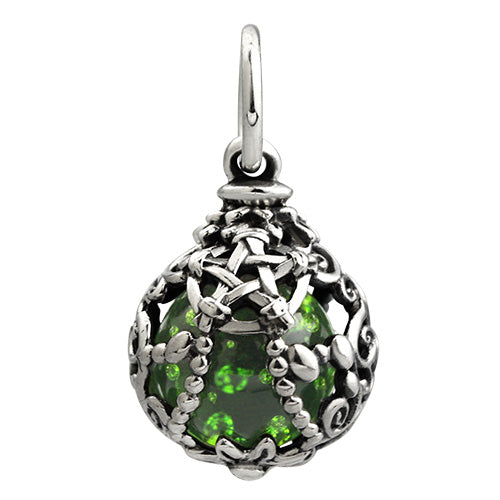 OHM Beads Immortal Juice silver; green sterling-silver; glass Dangle by The Alternative Bead. Your official OHM Beads Retailer from Germany